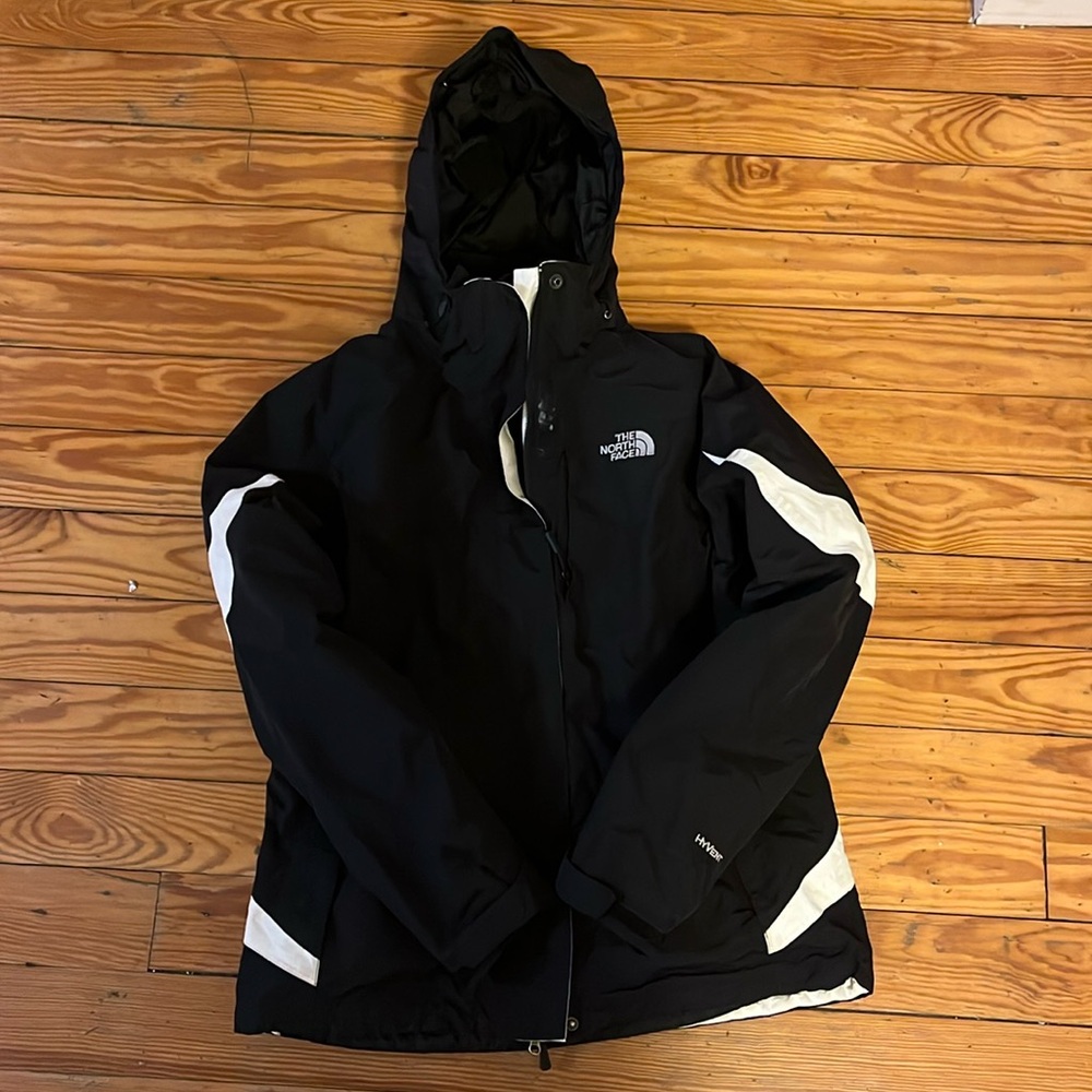North Face Jacket Adult M Black Hyvent Outdoors Rain Heavy Coat Women’s